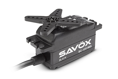 Savöx SC-1251MG Low Profile Black Edition (0.09s/9.0kg/6.0V) Coreless Servo