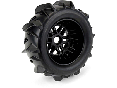 Pro-Line Dumont Front/Rear 1/7 Mojave Tires Mounted on 17mm Black Wheels (2pcs)