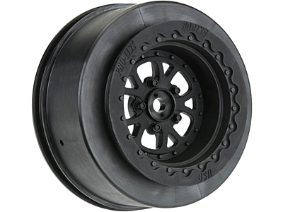 Pro-Line Pomona Drag Spec Rear 2.2"/3.0" 1/10 12mm Drag Wheels Black (2pcs)