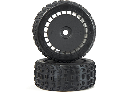 Arrma dBoots Katar T Belted F/R 3.3 Pre-Mounted Tires 17mm Hex (Black, 2pcs)