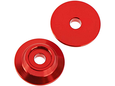Arrma Aluminum Wing Button (Red, 2pcs)