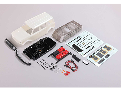 Axial SCX24 Ford Bronco Body with Accessories Set (White)