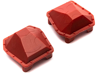 Axial AR90 Diff Cover Axle Housing (Red, 2pcs)