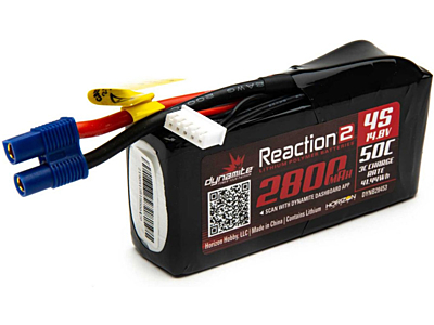 Dynamite Reaction2 2800mAh 14.8V 50C 96mm LiPo Battery (EC3)