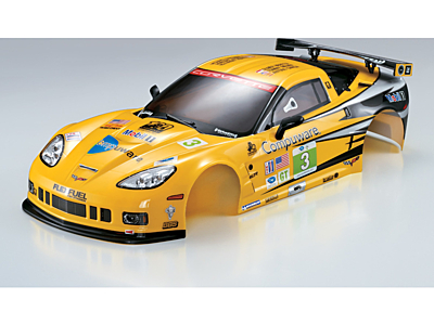 Killerbody 1/10 Corvette GT2 Racing Body (Yellow)