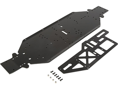 Losi DBXL-E Chassis with Brace Plate 4mm (Black)