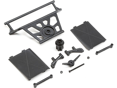 Losi Super Rock Rey Cage Rear/Tower Supports/Mud Guards
