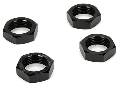 Losi MTXL Wheel Nut (Black, 4pcs)