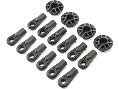Losi Shock and Rod Ends, Spring Cups (12pcs)