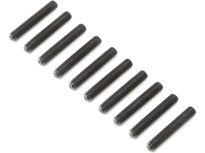 Losi Set Screws Steel Oxide Flat Point M5 x 30mm (Black, 10pcs)