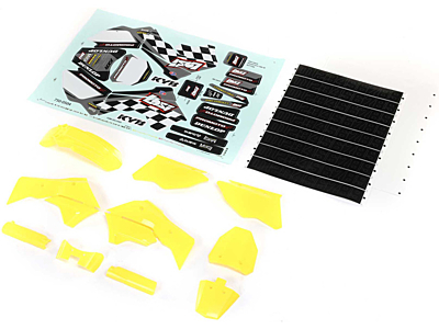 Losi Promoto-MX Plastics with Wraps (Yellow)