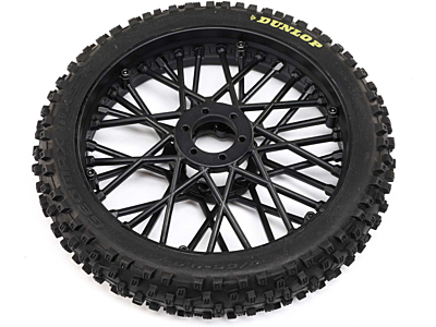 Losi Promoto-MX Dunlop MX53 Front Tire Mounted (Black)
