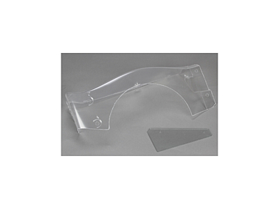 Losi Right Fender & Number Plate (Clear)