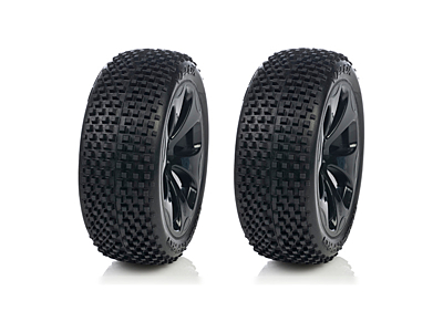Medial Pro Racing Front Tires Mounted on Black Rims Velox M4 Super Soft (2pcs)
