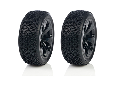 Medial Pro Racing Front Tires Mounted on Black Rims Ninja M3 Soft (2pcs)