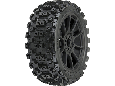 Pro-Line Badlands MX M2 1/8 Buggy Tires Mounted on 17mm Black Mach Wheels (2pcs)