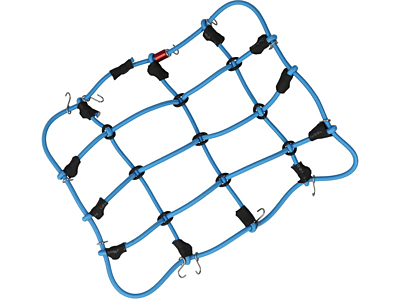 Robitronic Luggage Net With Hooks 150x120mm (Blue)