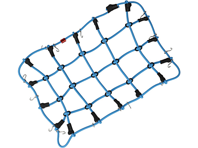 Robitronic Luggage Net With Hooks 190x120mm (Blue)
