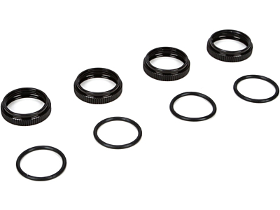 TLR 16mm Shock Nuts & O-ring Set (4pcs)