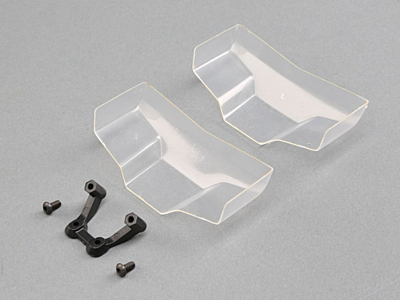TLR Low Front Wing Set with Mount (Clear, 2pcs)
