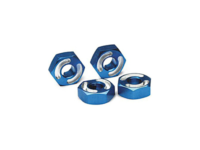 Traxxas Aluminium Wheel Hex Hubs with Axle Pins 2.5x10mm (Blue, 4pcs)