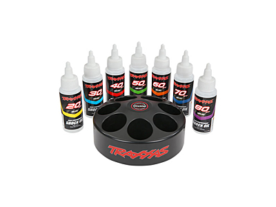 Traxxas Shock Oil Set 7x 60ml with Spinning Carousel Rack