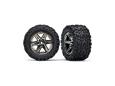 Traxxas Talon Extreme Tires & RXT Wheels 2.8" (Black Chrome, 2pcs)
