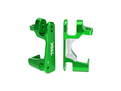 Traxxas Left & Right Aluminum Caster Blocks (Green, 2pcs)