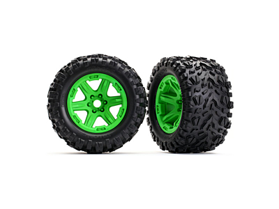 Traxxas Talon EXT Tires & Wheels 3.8" (Green, 2pcs)