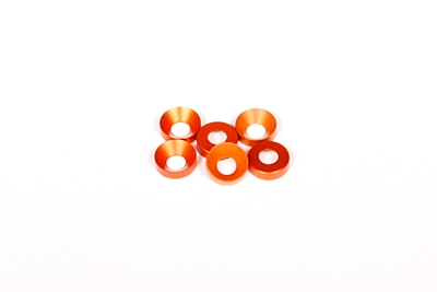 Cone Washer 3x6.9x2mm - Orange (6pcs)