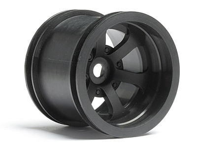 Scorch 6-spoke wheel black (2,2in/55x50mm/2pcs)