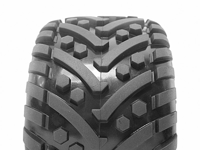 Mounted goliath tyre (178x97mm) tremor wheel chrome/savage