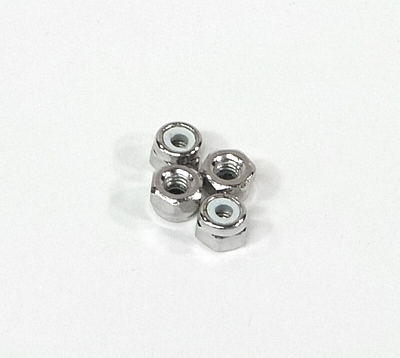 HPI Lock Nut M2.6 (4pcs, Silver)