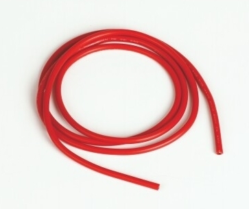 Graupner Silicon Wire Ø2.0mm, 1m, Red, 14AWG