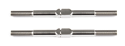 Associated FT Titanium Turnbuckles, 48mm/1.875 in (2pcs, Silver)