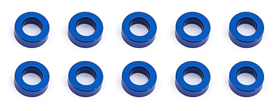 Associated Ballstud Aluminum Washers, 5.5x3.0x2.0mm (10pcs·Blue)