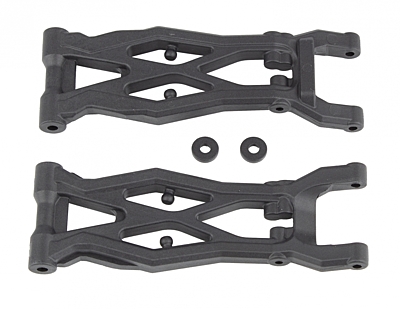 Associated RC10T6.2 FT Rear Suspension Arms Gull Wing Carbon (pair)
