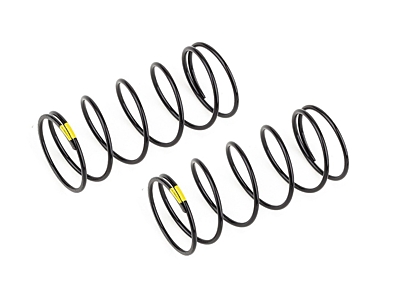 Associated 13mm Front Shock Springs, yellow 3.8lb/in, L44, 6.5T, 1.2D