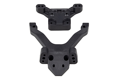 Associated RC10B6.4 FT Top Plate and Ballstud Mount, carbon
