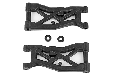 Associated RC10B74.2 FT Front Suspension Arms, gull wing, carbon
