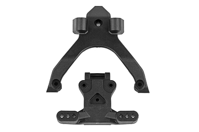 Associated RC10B7 FT Top Plate and Ballstud Mount Carbon
