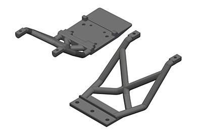 Corally Skid Plates Front and Rear Set