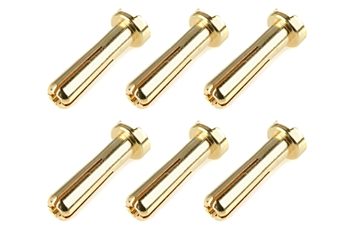 Corally Bullit Connector 4.0mm - Male - Solid Type - Wire 90° (6pcs)