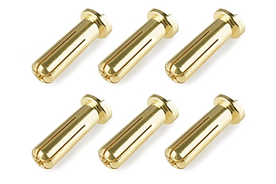 Corally Bullit Connector 5.0mm - Male - Solid Type - Wire 90° (6pcs)