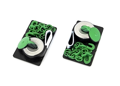 Hobbytech Winch Strap and Drag Chain Scale Decoration (Green, 2pcs)