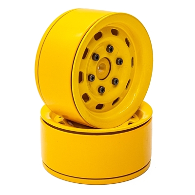 Hobbytech 1.9" Metal Wheel Hub (Yellow, 2pcs)