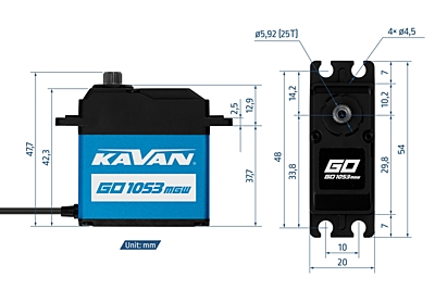 Kavan GO-1053MGW (0.17s/20.0kg/8.4V) Digital Servo