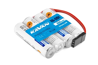 Kavan RX Enelop Sanyo 800mAh 4.8V 4S AAA Receiver Pack (JR, 51g)
