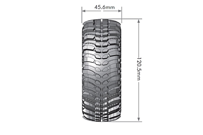 Louise CR-Champ Pre-Glued 1.9 Crawler Tires Black Rims (2pcs)