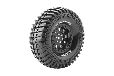 Louise CR-Ardent Pre-Glued 1.9 Crawler Tires Black Rims (2pcs)